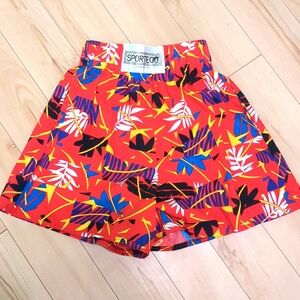 🎈HOST PICK🎈Sportego Red Floral Palm Tree 100% cotton High Waisted Shorts M